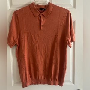 XL polo shirt in orange. Made by Paul Fredrick, perfect condition.